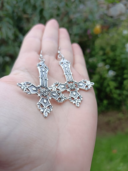 Gothic Cross Earrings