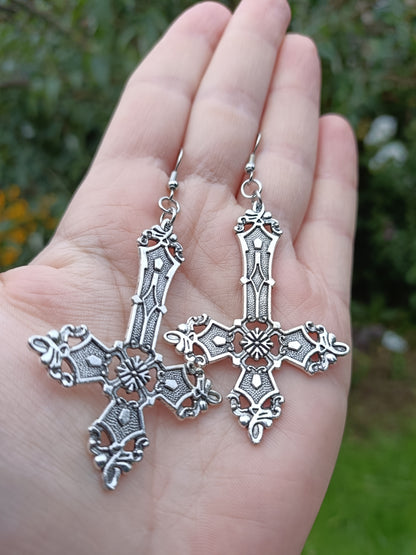 Gothic Cross Earrings