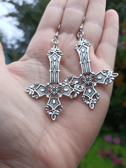 Gothic Cross Earrings