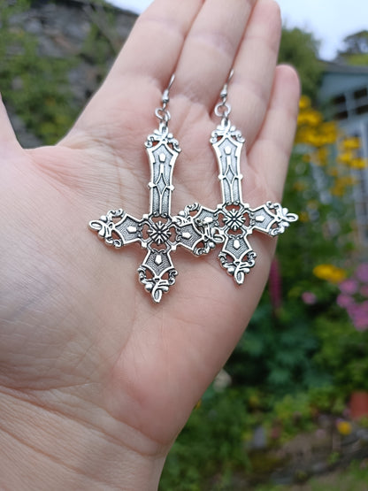 Gothic Cross Earrings