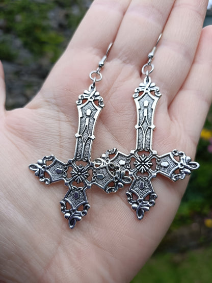 Gothic Cross Earrings