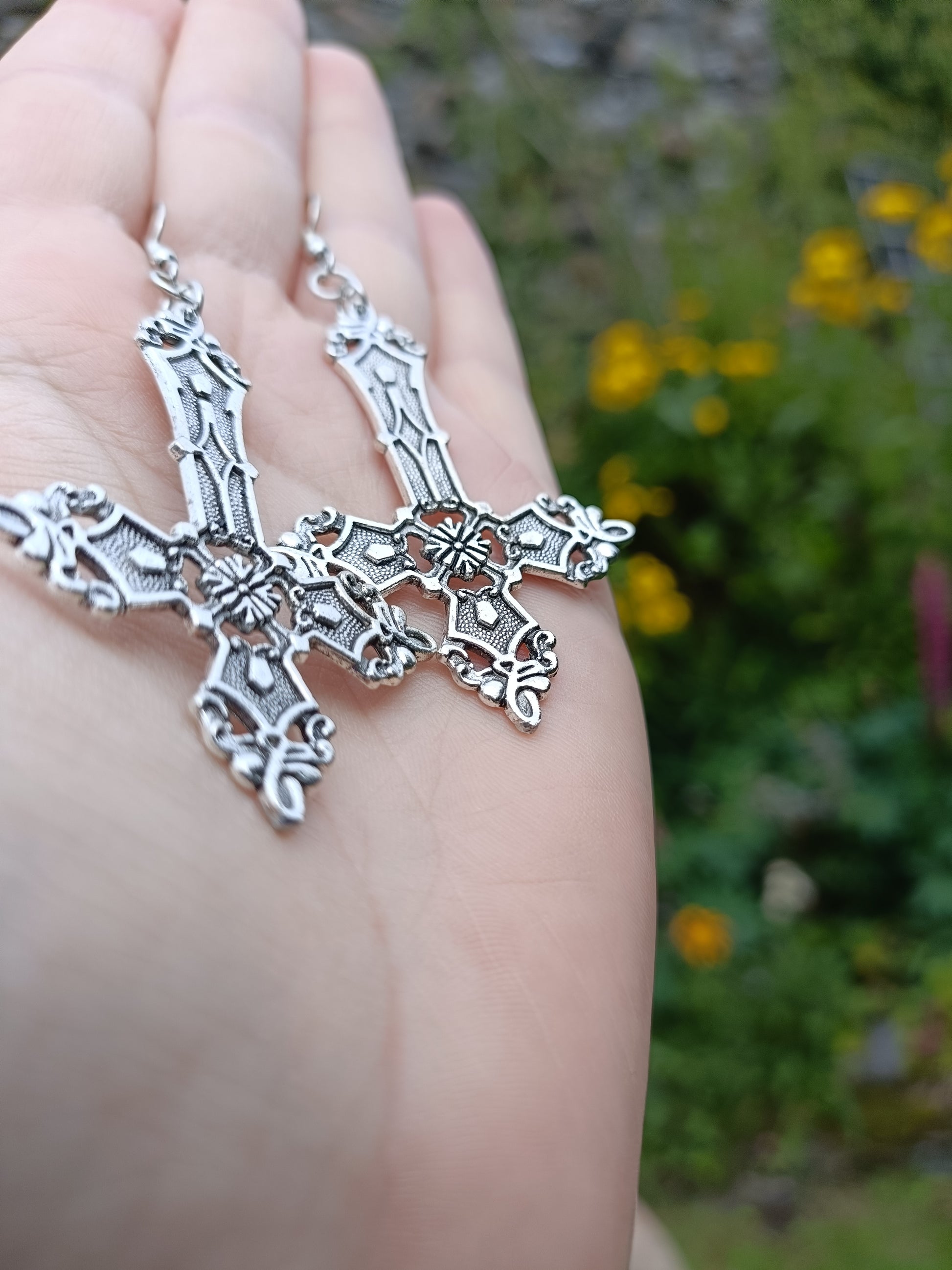 Gothic Cross Earrings