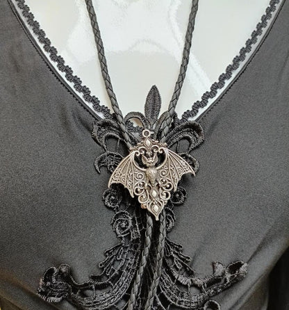 Gothic Vampire Bat Bolo Tie