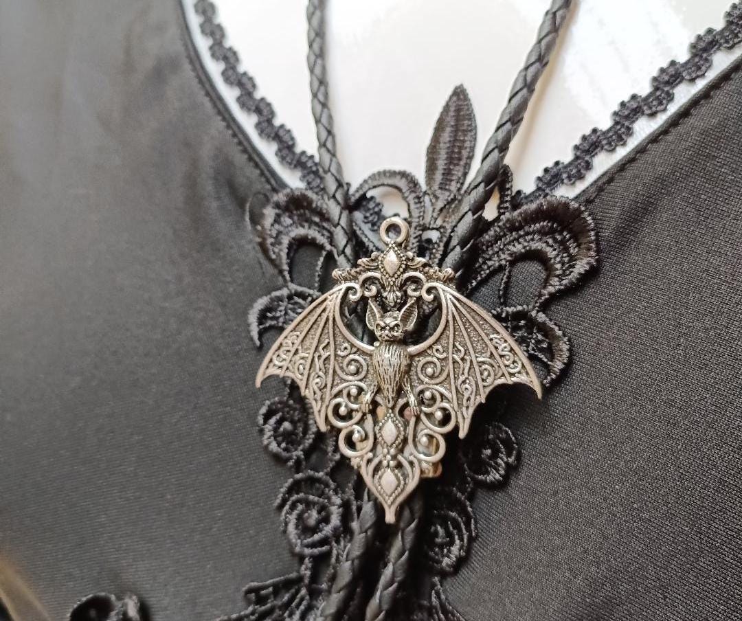 Gothic Vampire Bat Bolo Tie