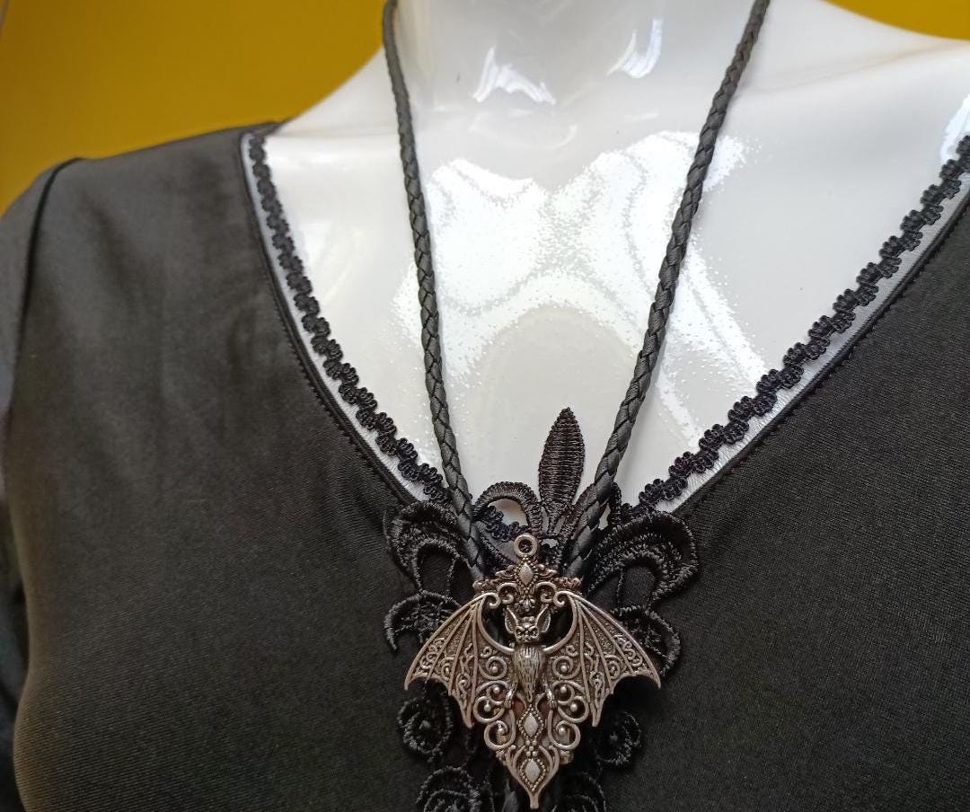 Gothic Vampire Bat Bolo Tie