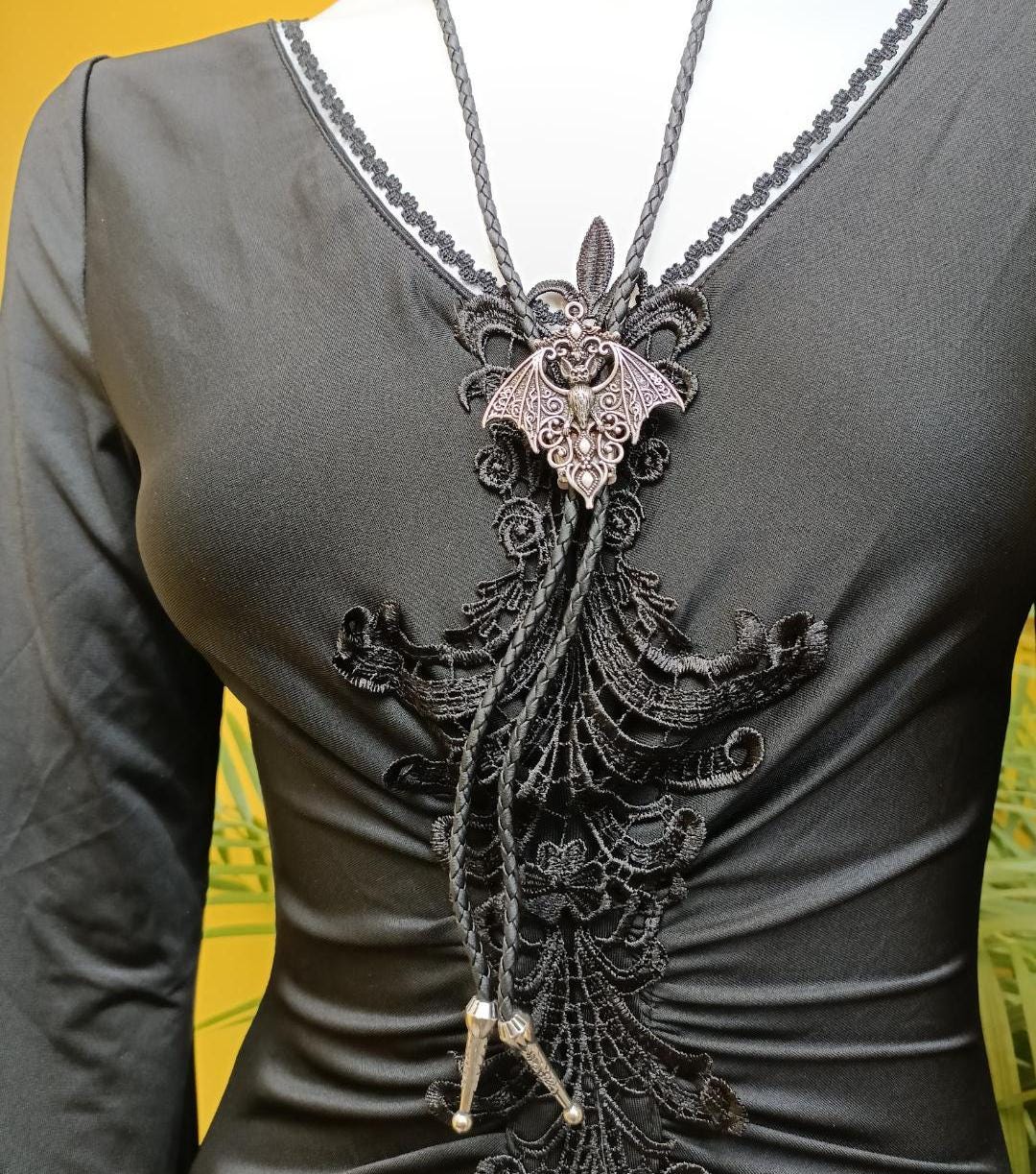 Gothic Vampire Bat Bolo Tie