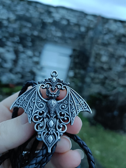 Gothic Vampire Bat Bolo Tie