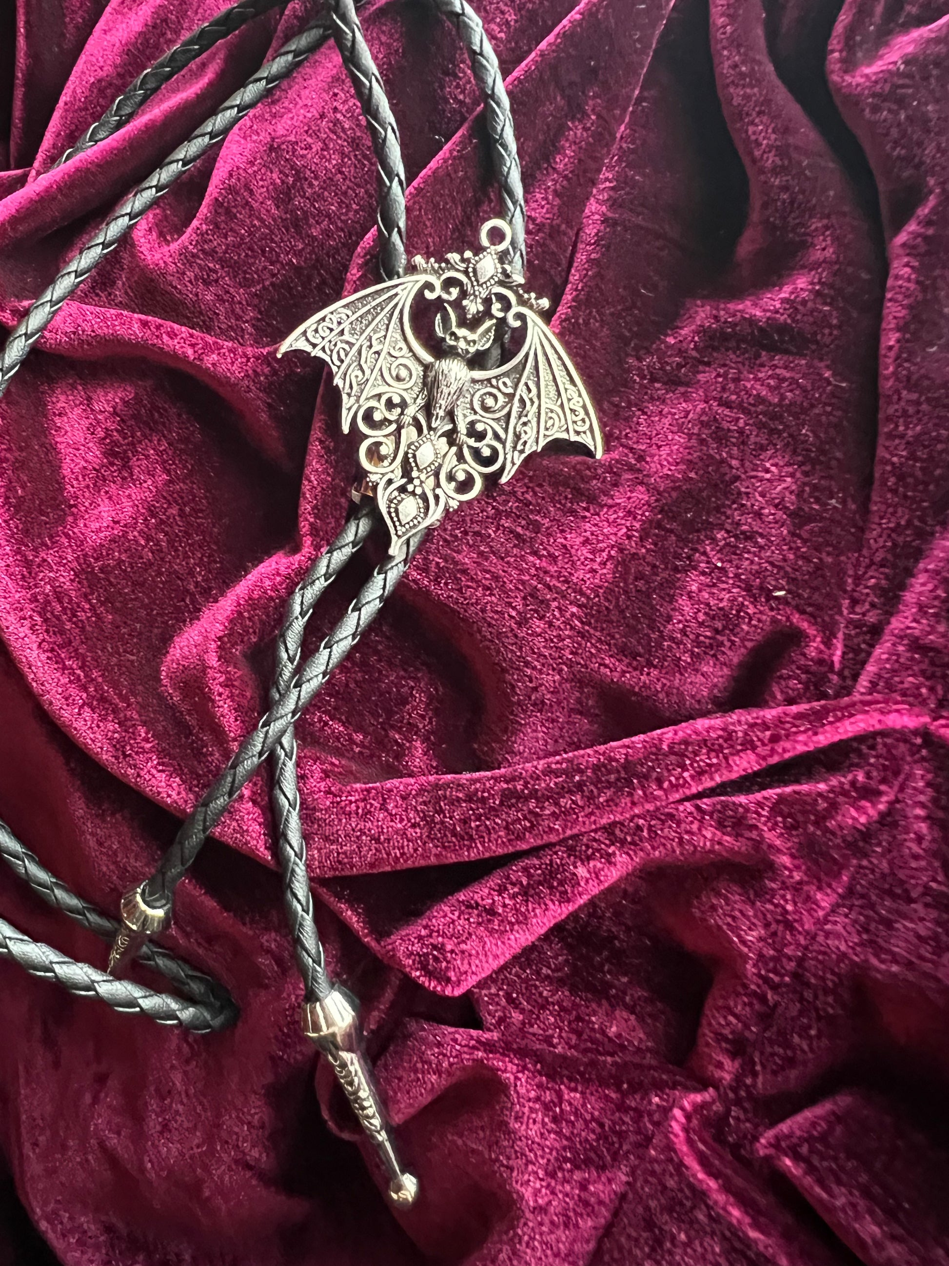 Gothic Vampire Bat Bolo Tie