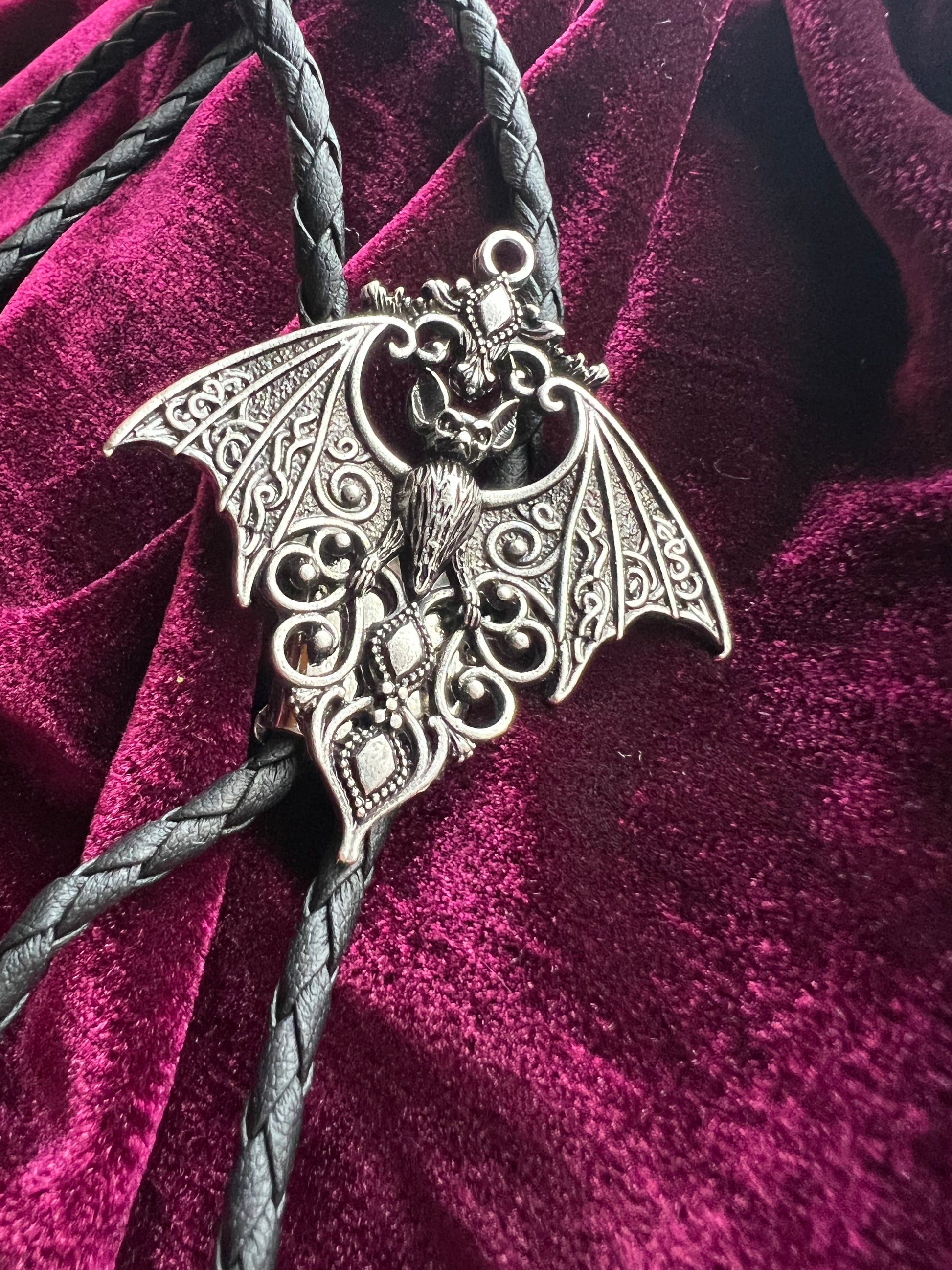 Gothic Vampire Bat Bolo Tie