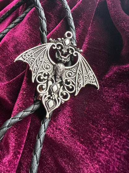 Gothic Vampire Bat Bolo Tie