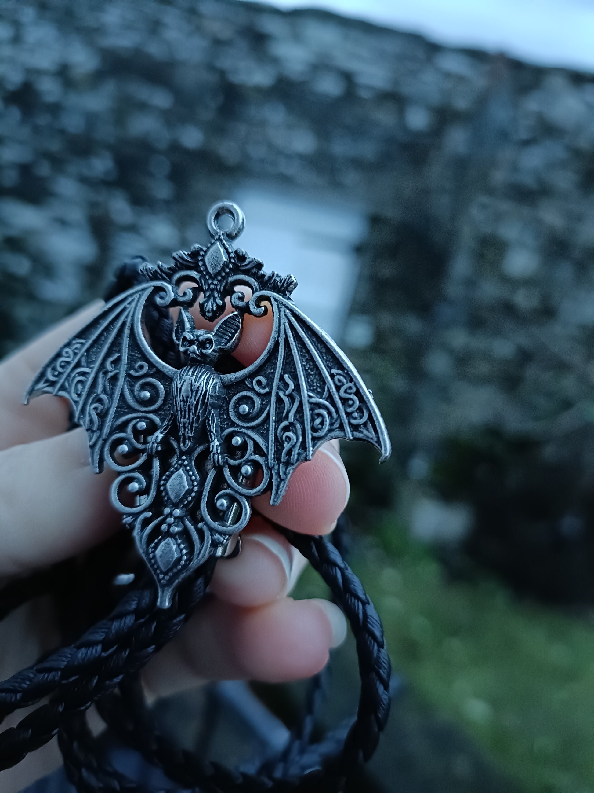 Gothic Vampire Bat Bolo Tie