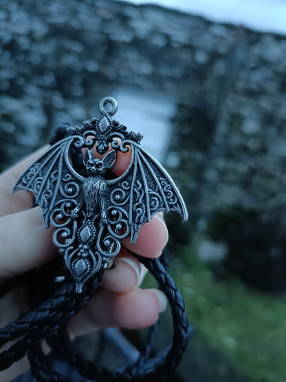 Gothic Vampire Bat Bolo Tie