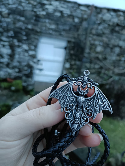Gothic Vampire Bat Bolo Tie