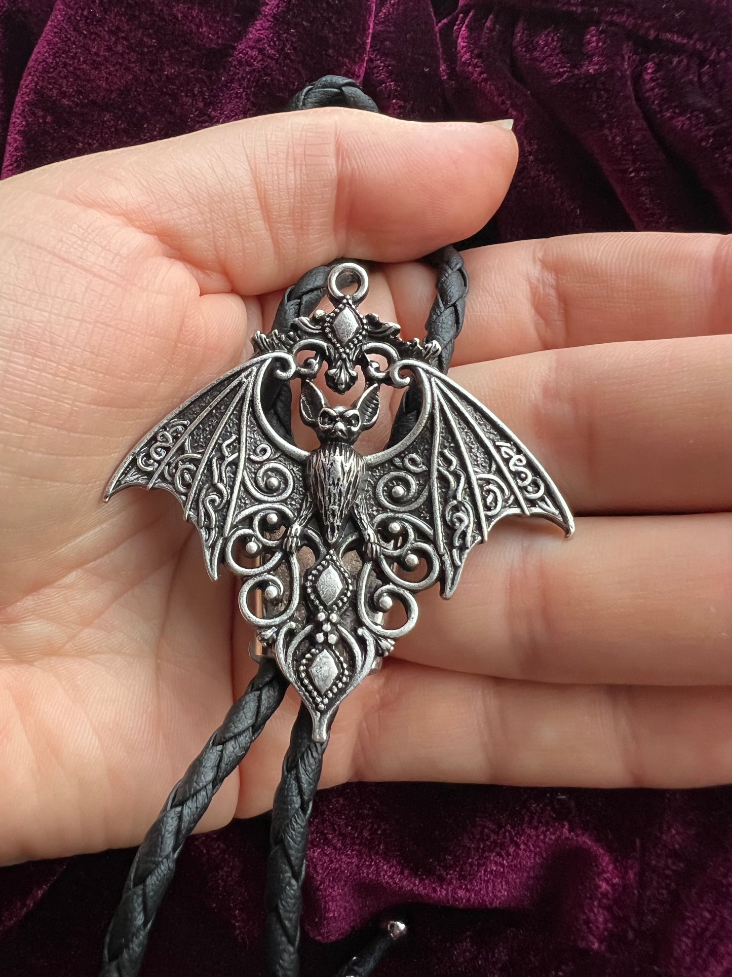 Gothic Vampire Bat Bolo Tie