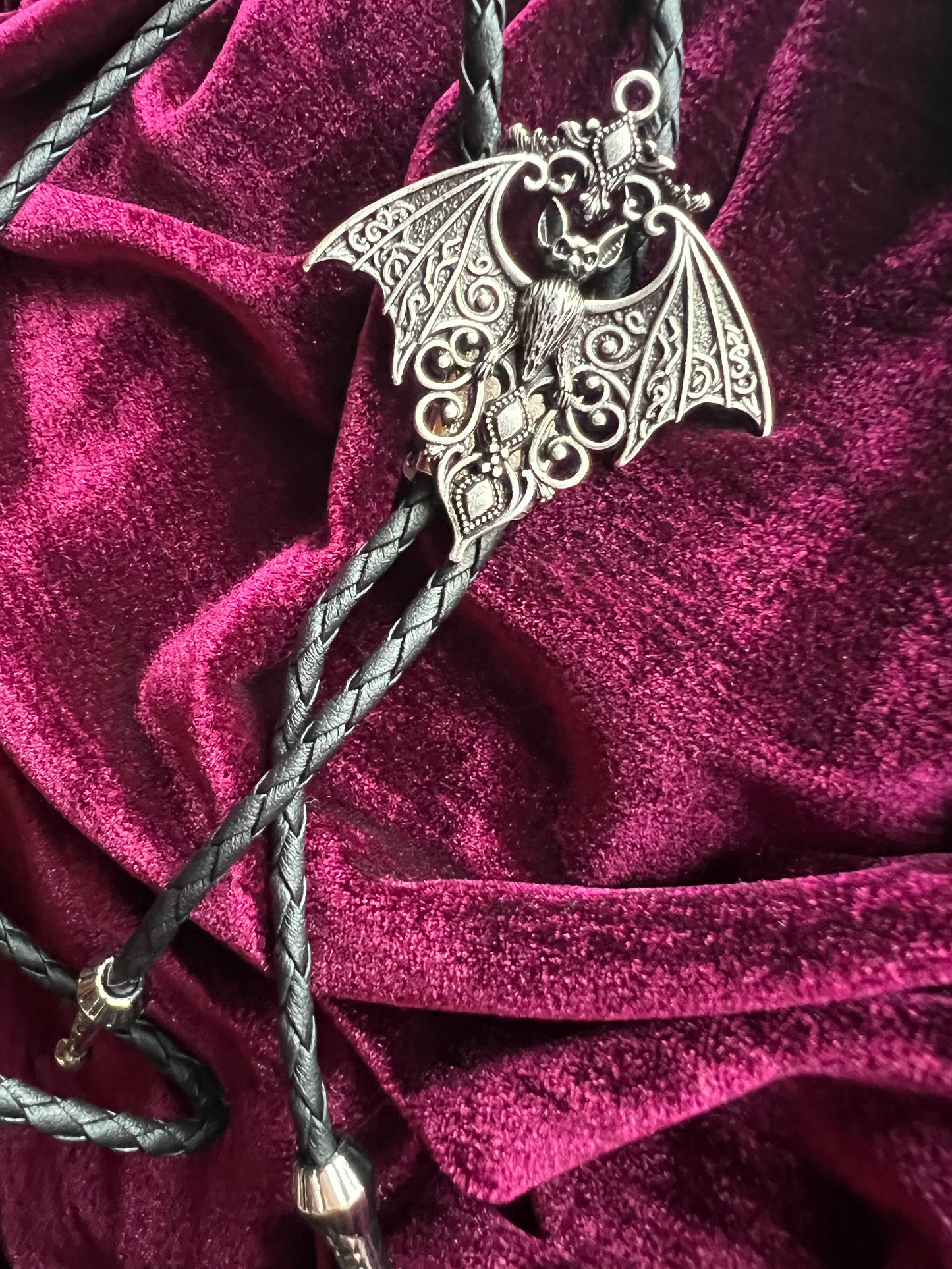 Gothic Vampire Bat Bolo Tie