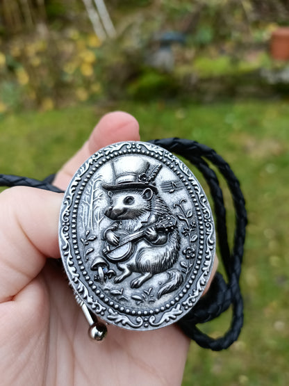Country Hedgehog Bolo Tie