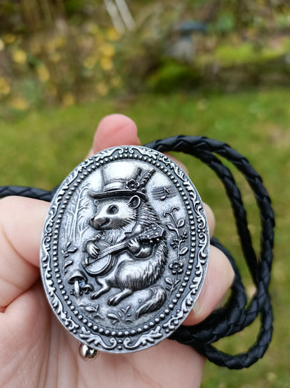 Country Hedgehog Bolo Tie