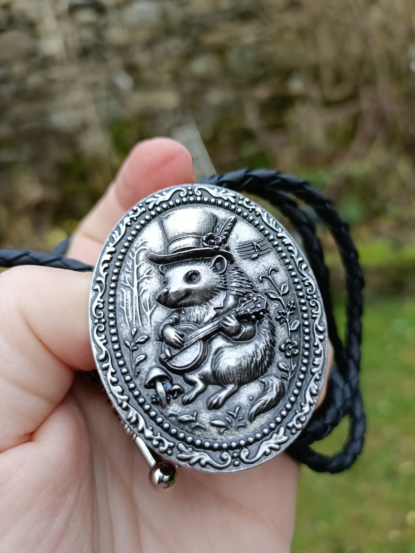 Country Hedgehog Bolo Tie