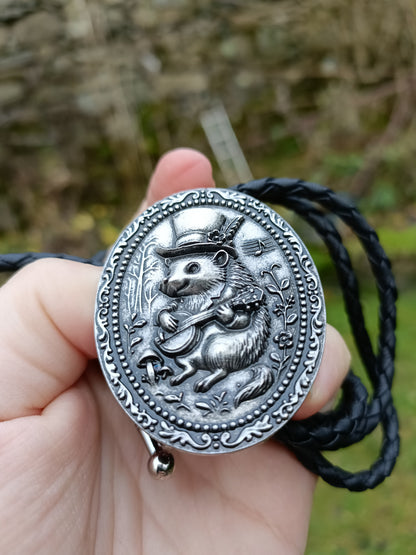 Country Hedgehog Bolo Tie