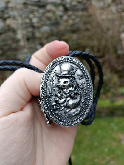 Country Hedgehog Bolo Tie