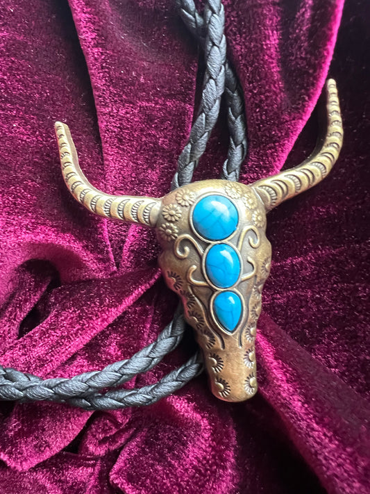 Western Cow Bolo Tie