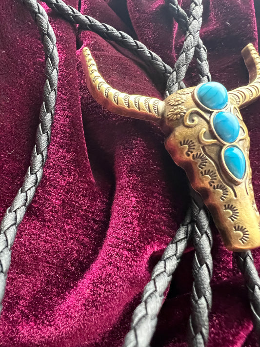 Western Cow Bolo Tie
