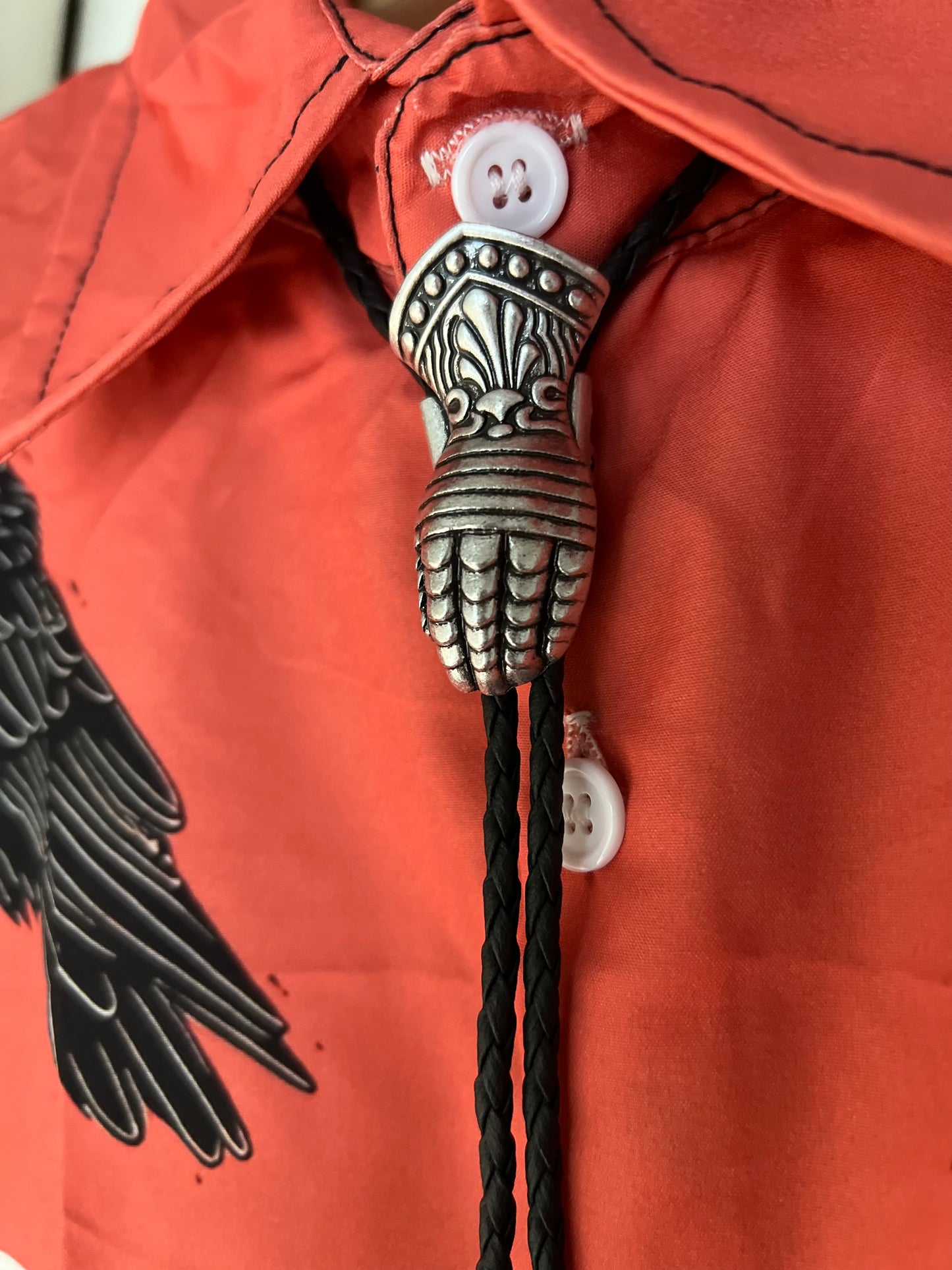 Medieval Gauntlet Bolo Tie