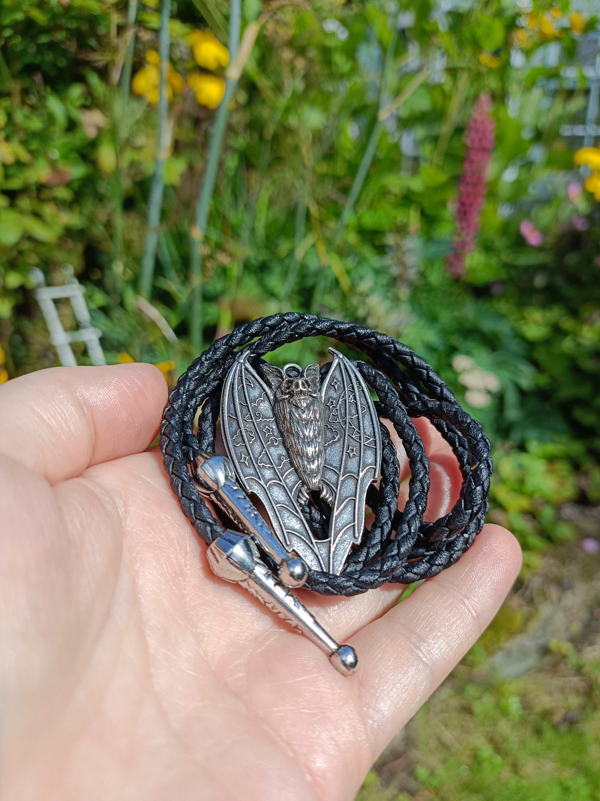 Night Sky Bat Bolo Tie