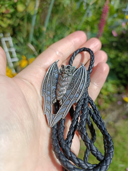Night Sky Bat Bolo Tie