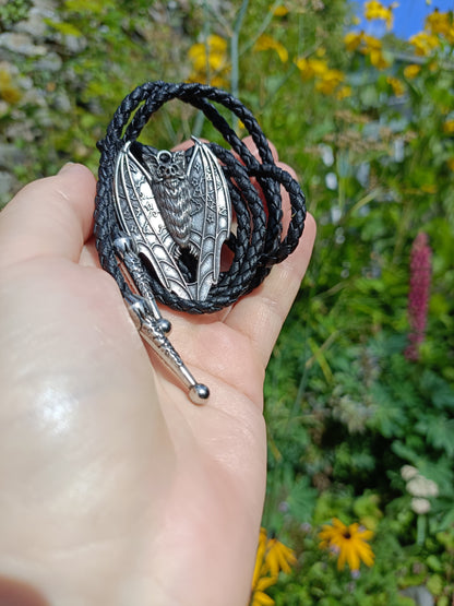Night Sky Bat Bolo Tie