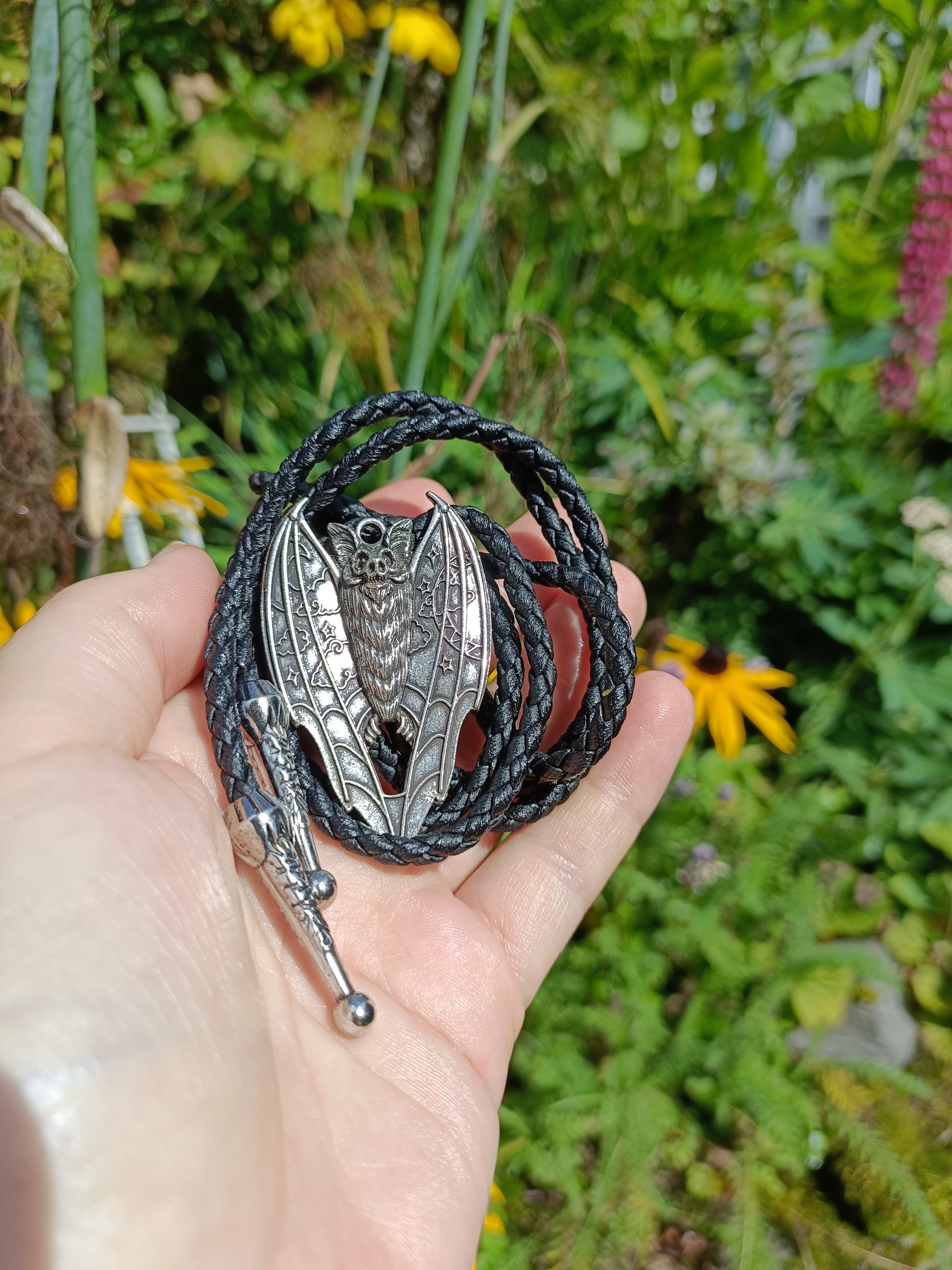 Night Sky Bat Bolo Tie