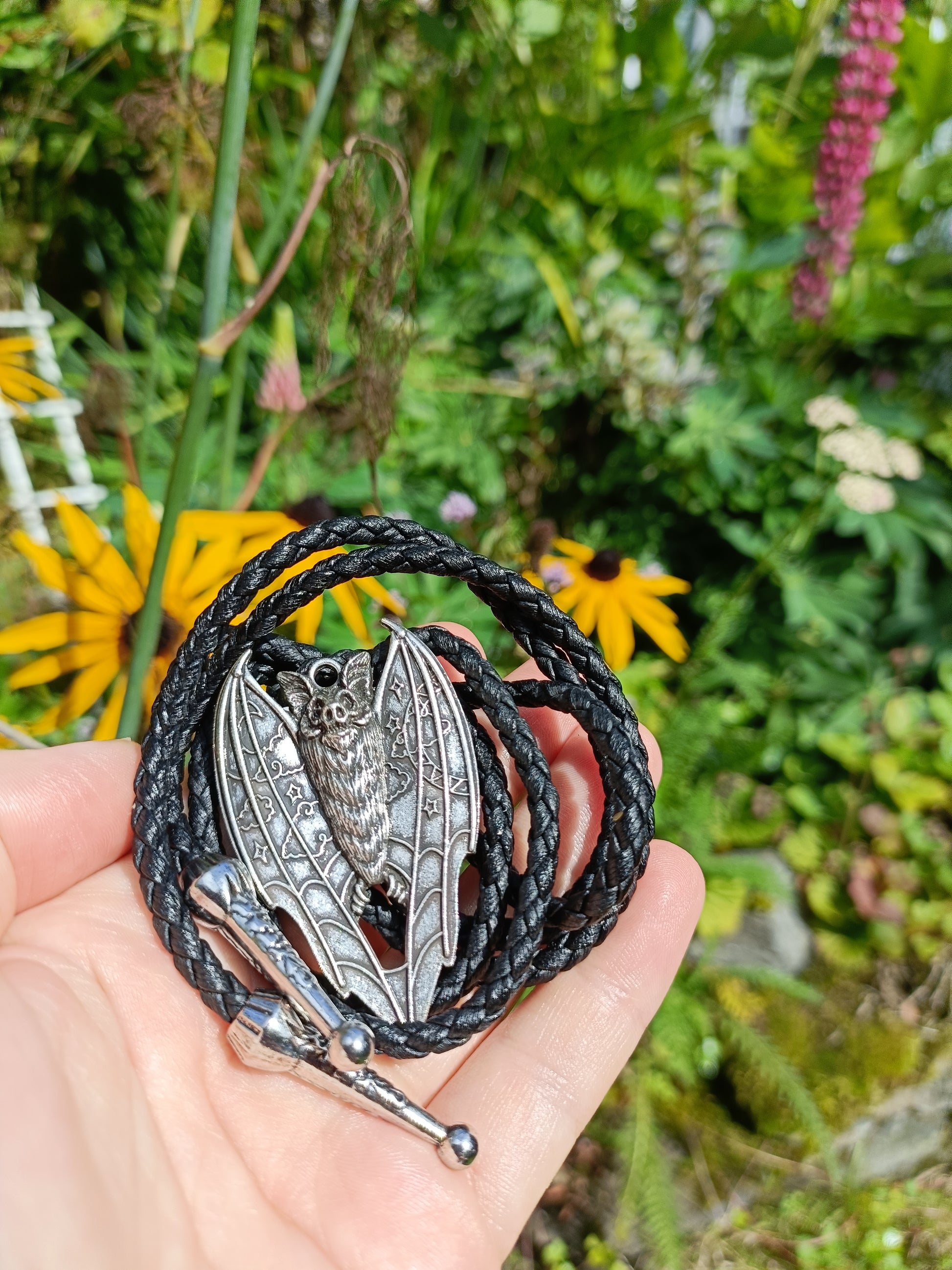 Night Sky Bat Bolo Tie