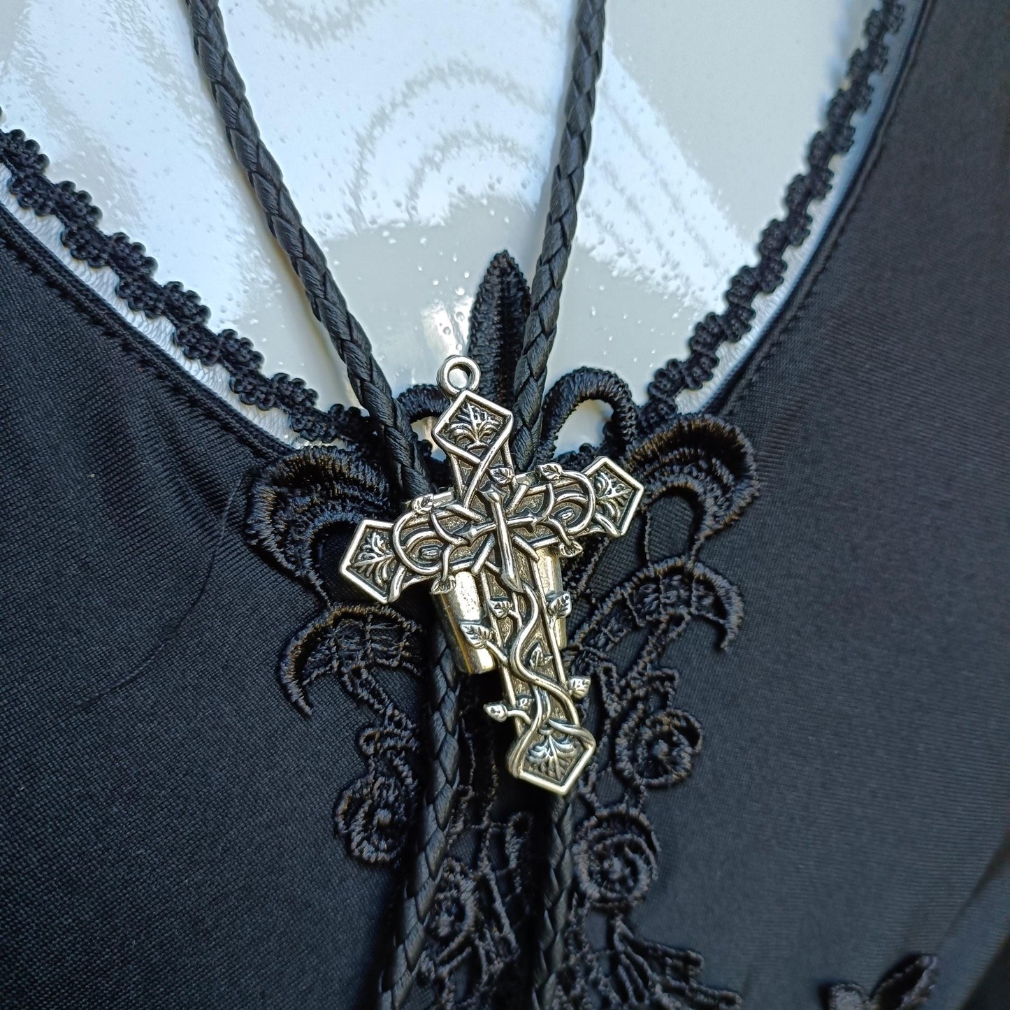 Southern Gothic Bolo Tie Cross