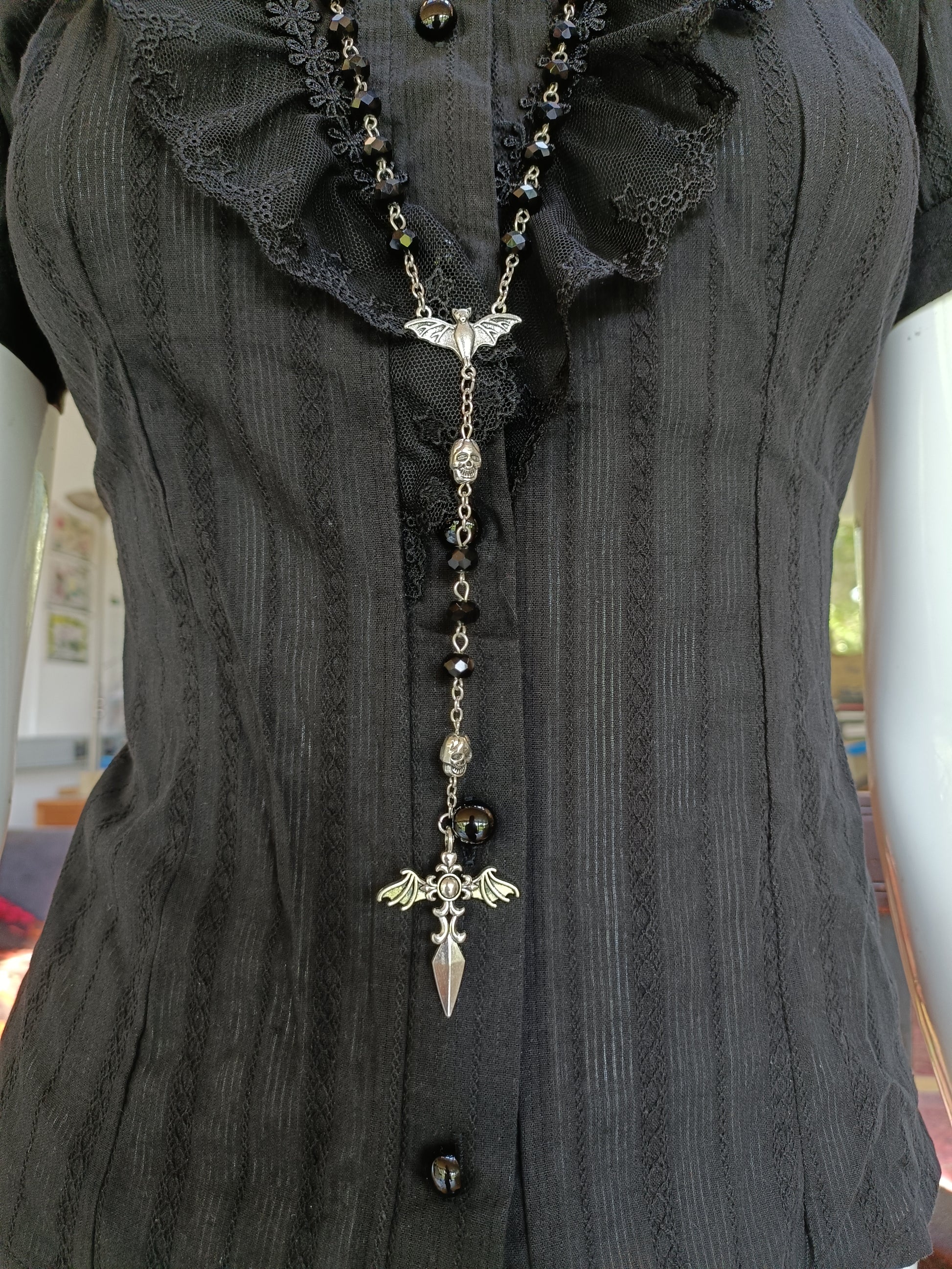 Vampire Rosary,Skulls and Bats