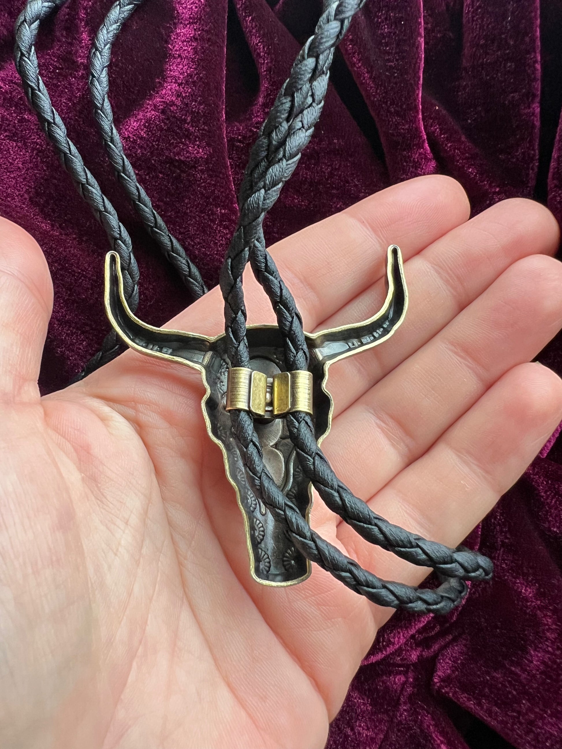 Western Cow Bolo Tie