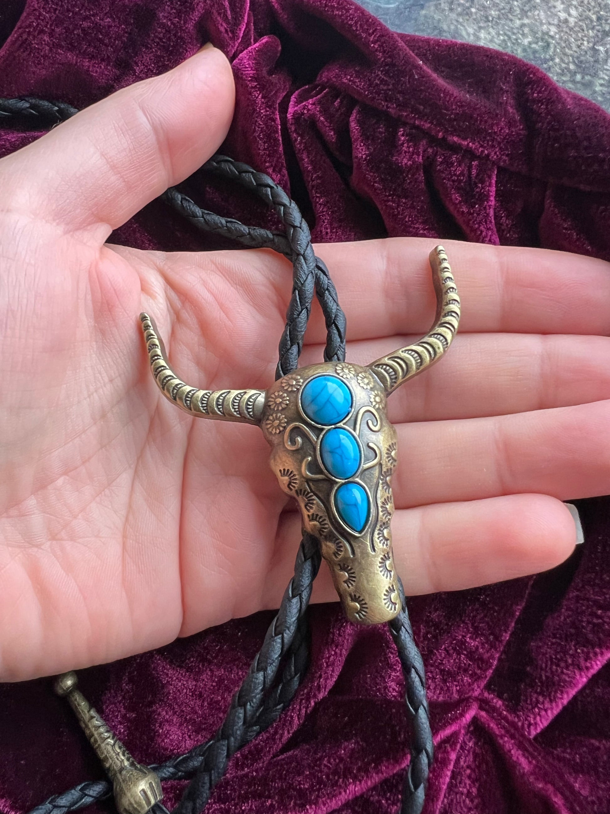 Western Cow Bolo Tie
