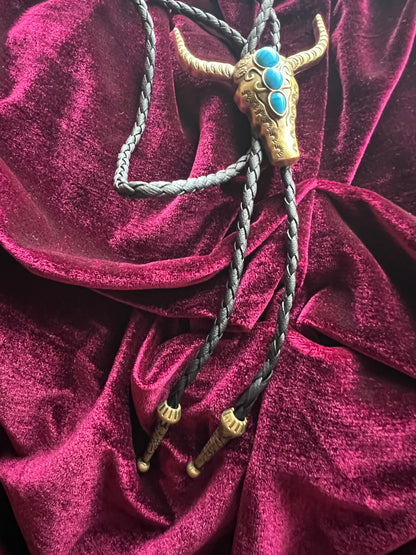 Western Cow Bolo Tie