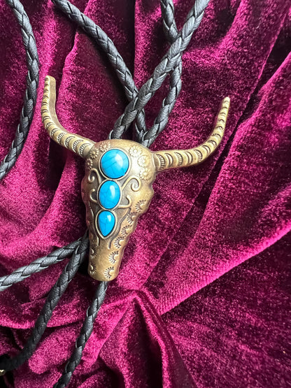 Western Cow Bolo Tie