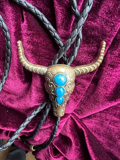 Western Cow Bolo Tie