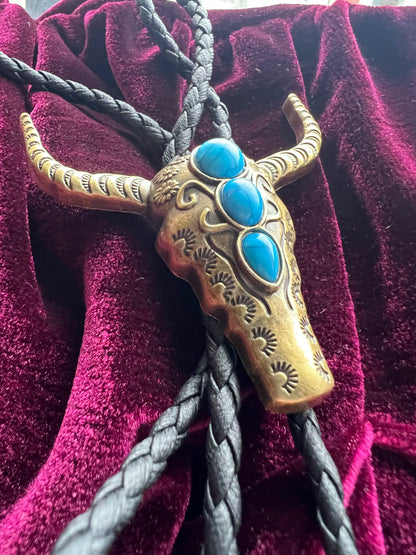 Western Cow Bolo Tie