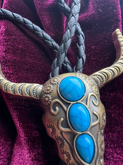 Western Cow Bolo Tie