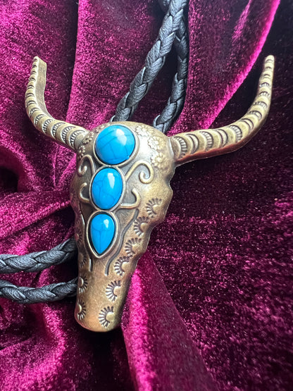 Western Cow Bolo Tie