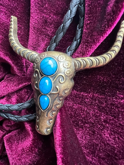 Western Cow Bolo Tie