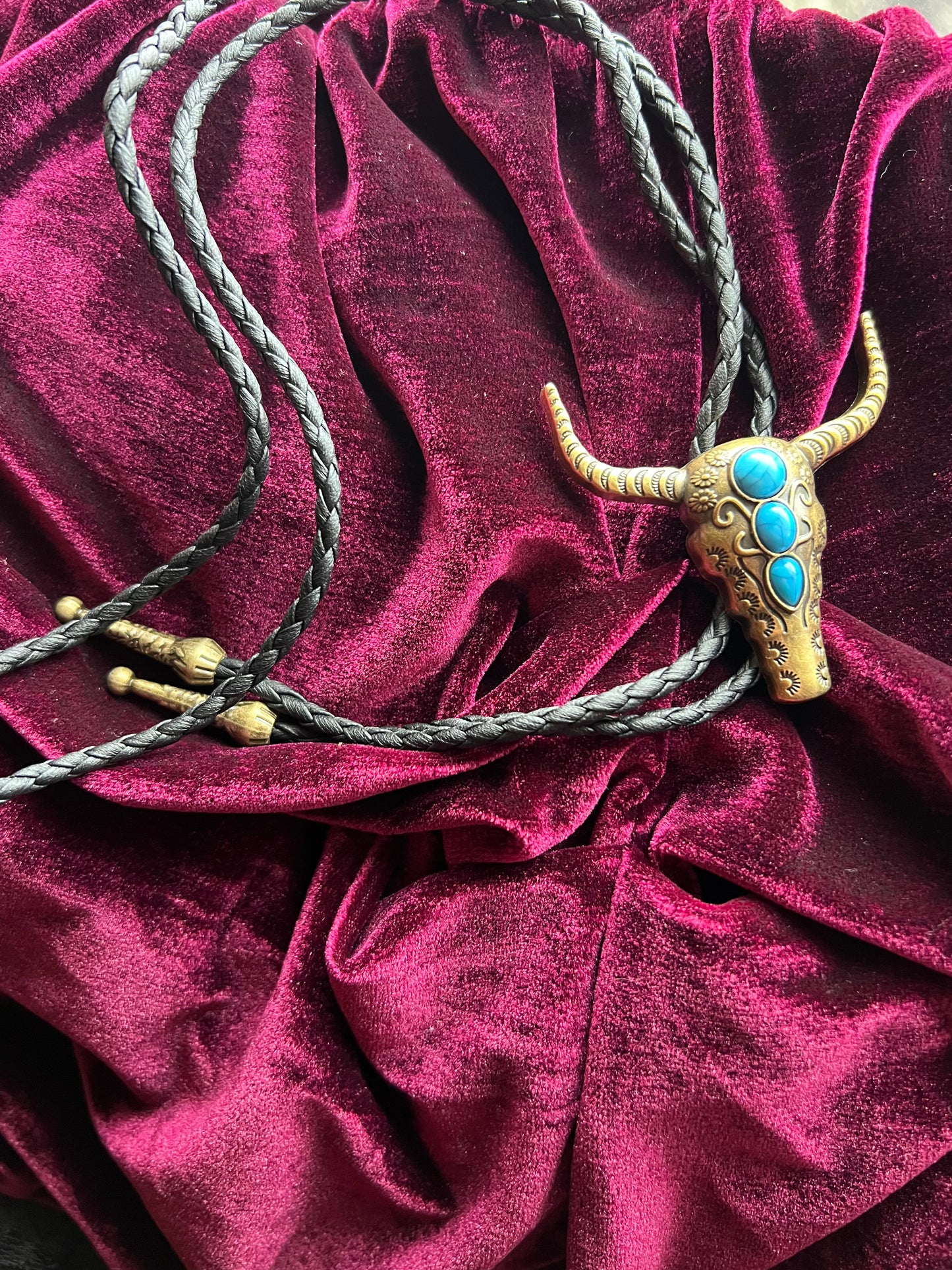 Western Cow Bolo Tie