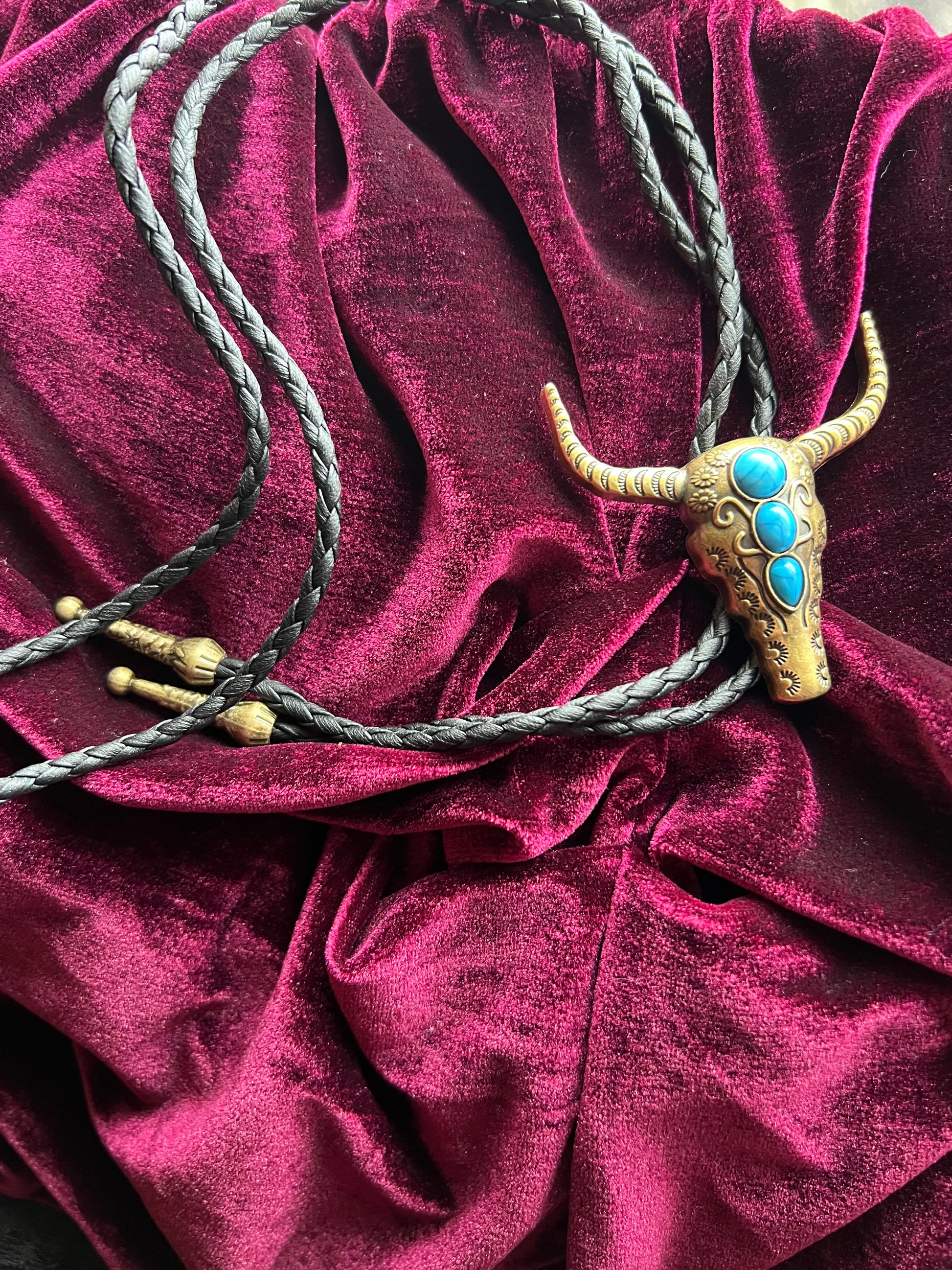 Western Cow Bolo Tie