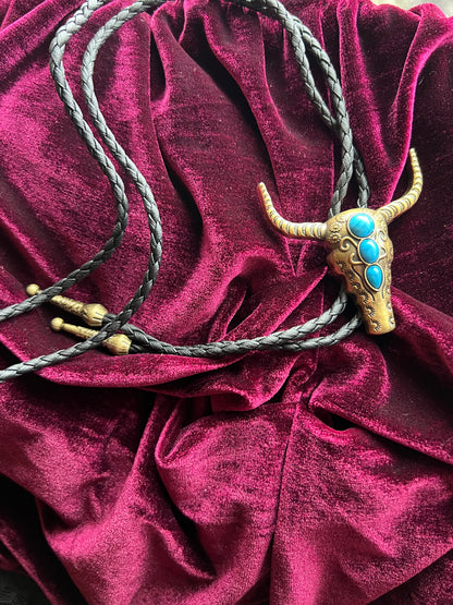 Western Cow Bolo Tie