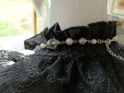 White Goth Necklace, Vampire Necklace, Bat Pendant, Cosmic Retro Gothic